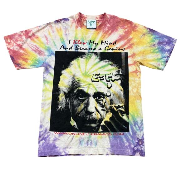 Rare Online Ceramics Play is the Highest of Research Albert Einstein Shirt Small